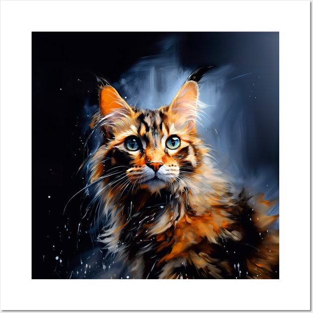 Calico cat art Wall Art by Geminiartstudio